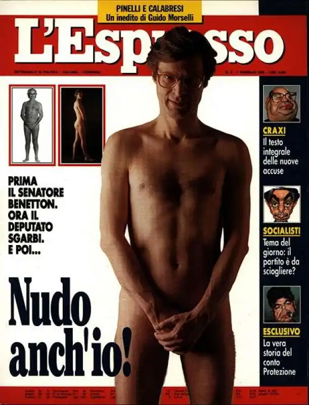 VITTORIO SGARBI NUDO SULL ESPRESSO