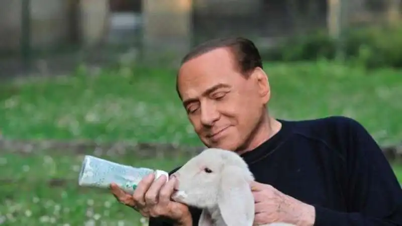 Berlusconi con agnellino