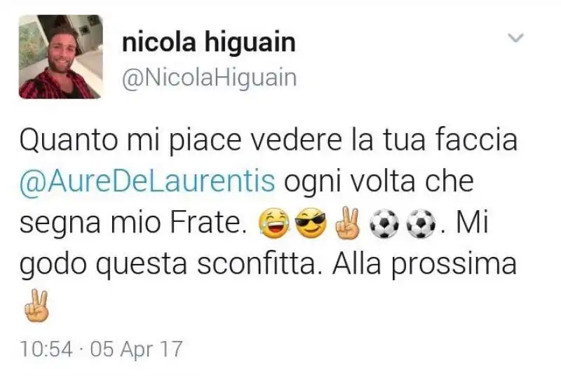 IL TWEET DEL FRATELLO HIGUAIN