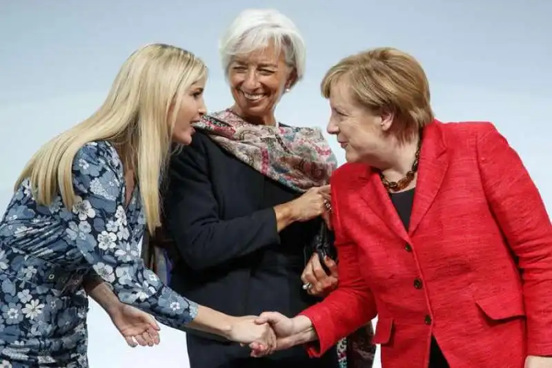 IVANKA TRUMP MERKEL LAGARDE