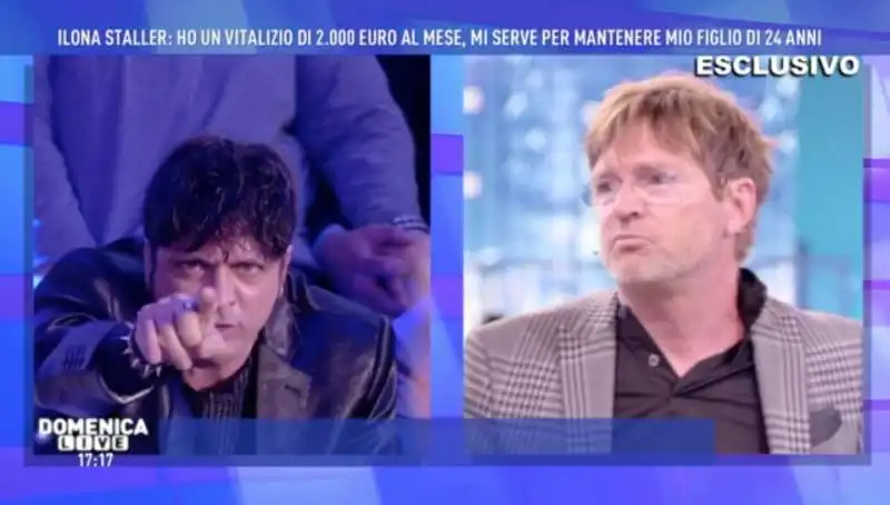 la rissa tra filippo facci e luca di carlo a domenica live  5