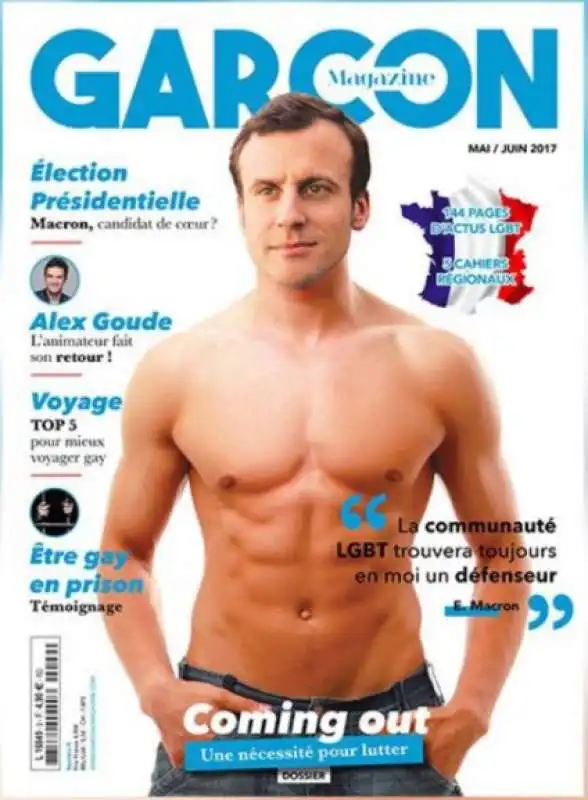 MACRON SULLA COPERTINA DI GARCON