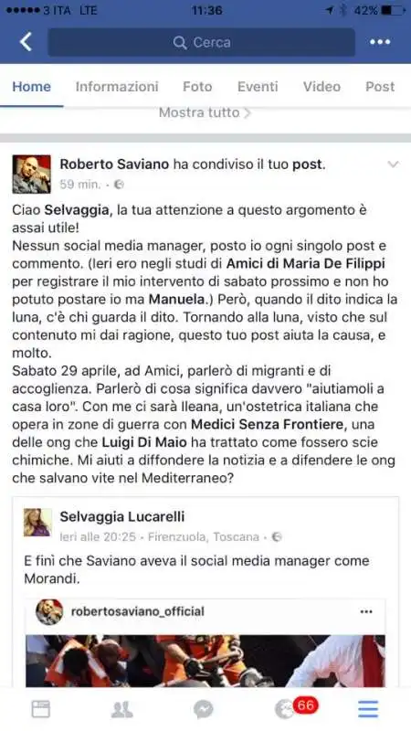 SELVAGGIA LUCARELLI - ROBERTO SAVIANO