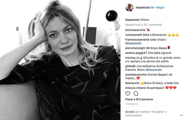 BEPPE SALA POSTA SU INSTAGRAM UNA FOTO DI CHIARA BAZOLI