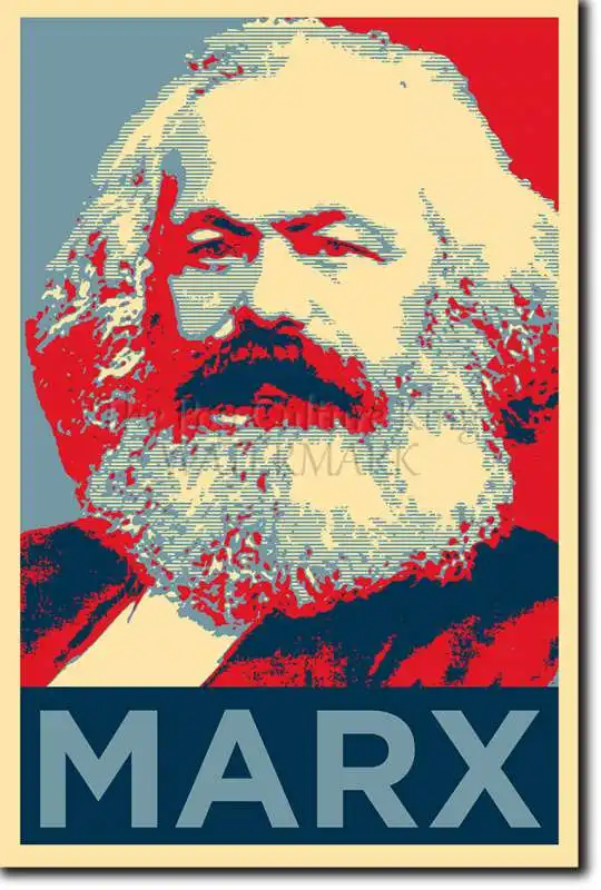 karl marx in una rivisitazione del poster di barack obama