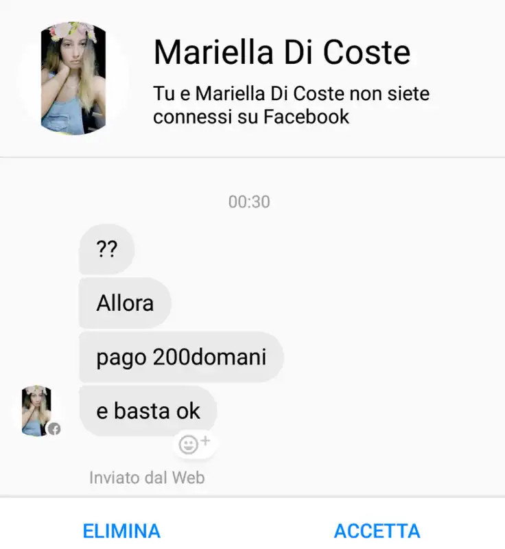 porno   ricatto   su facebook