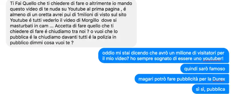 porno  ricatto  su facebook