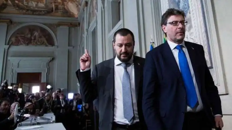 salvini al quirinale con giorgetti