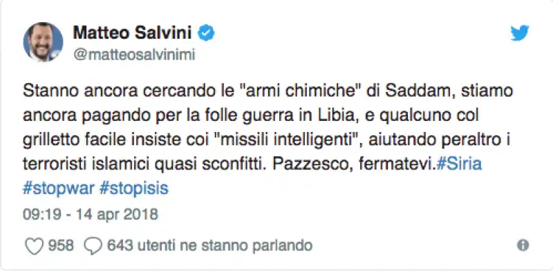 salvini tweet