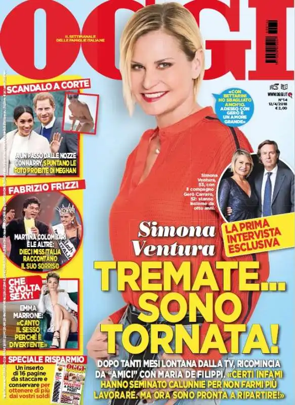 SIMONA VENTURA SU OGGI