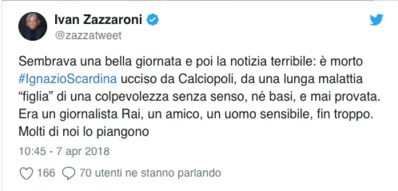 zazzaroni ricorda scardina