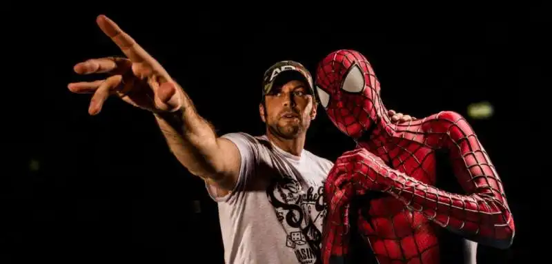 axel braun spiderman on set