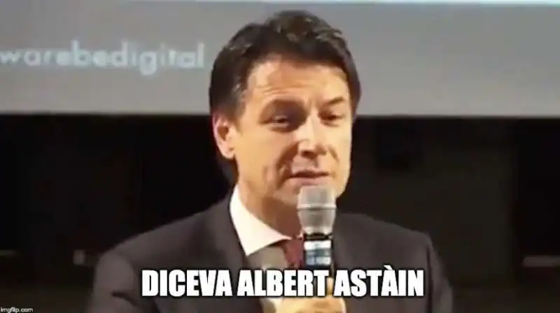 GIUSEPPE CONTE E LA PRONUNCIA SBAGLIATA DI ALBERT EINSTEIN