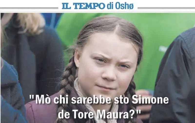 GRETA THUNBERG E SIMONE DI TORRE MAURA BY OSHO