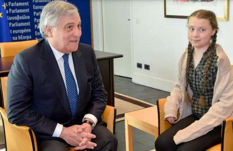 GRETA THUNBERG INCONTRA ANTONIO TAJANI