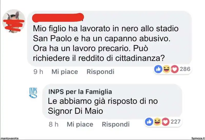 INPS PER LA FAMIGLIA BY MANTOVANALE (SPINOZA)