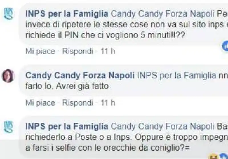 INPS PER LA FAMIGLIA RISPOSTA