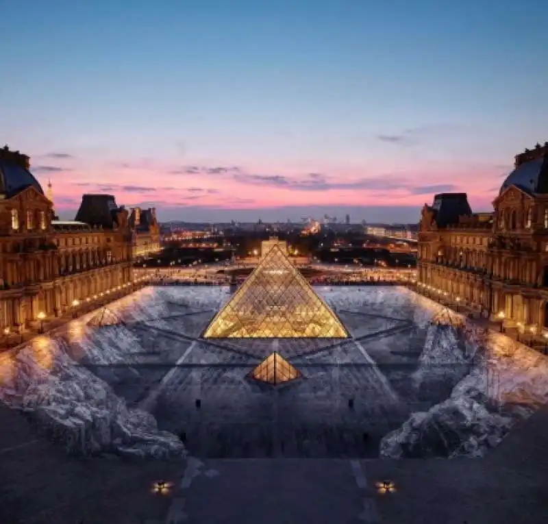 installazione al louvre di jr 1