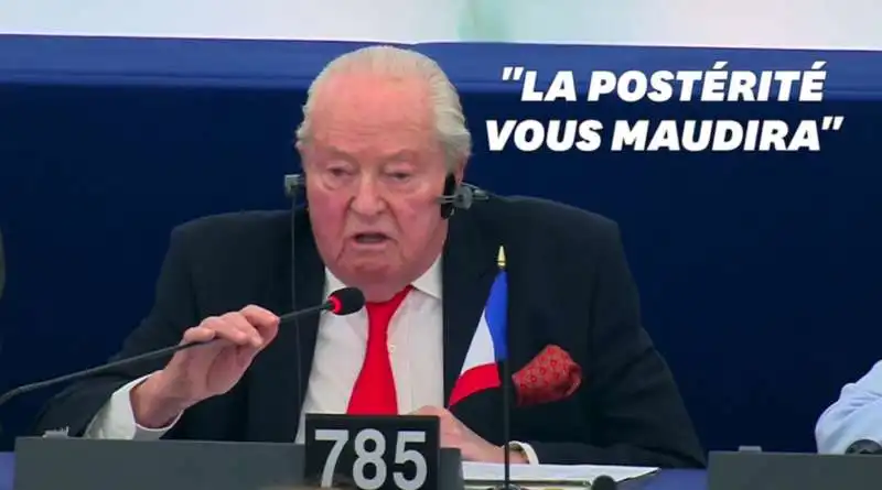 l'ultimo discorso di jean marie le pen al parlamento europeo 2