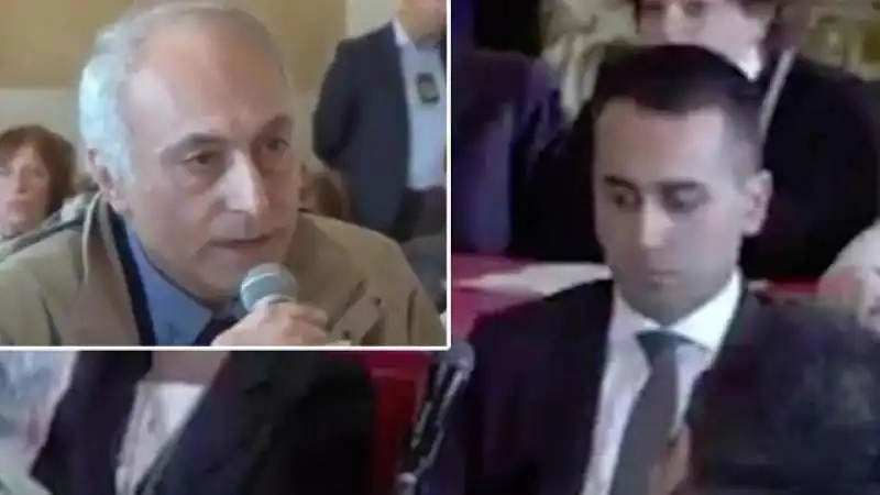 luigi di maio in imbarazzo davanti ad alessandro marescotti a taranto 4