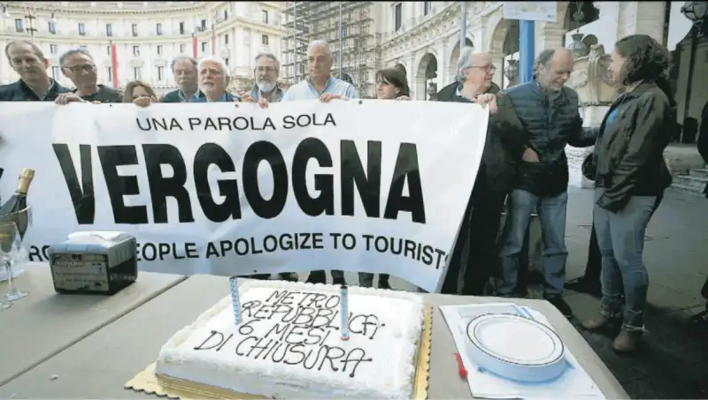 metro linea a roma proteste