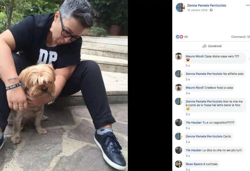 pamela perricciolo con il cane oscar 