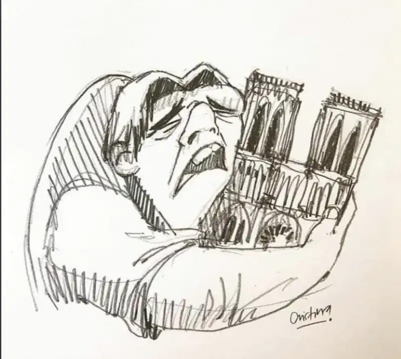 quasimodo e l'incendio di notre dame