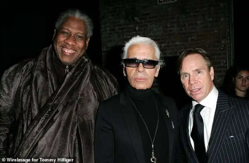 andre talley con karl lagerfeld e tommy hilfiger