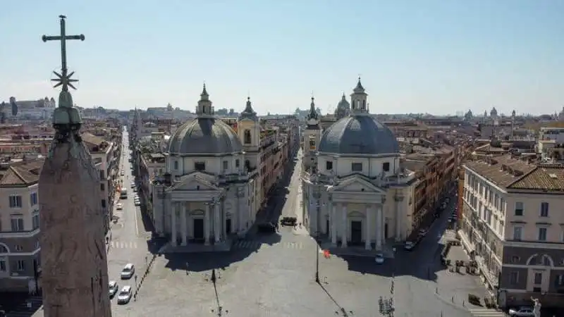 coronavirus   le foto di roma vista dal drone 12