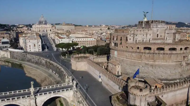 coronavirus   le foto di roma vista dal drone 28