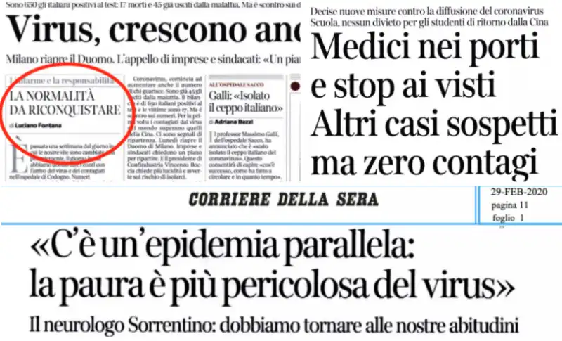 corriere della sera ed emergenza coronavirus 3