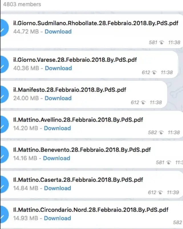 giornali gratis su telegram 4