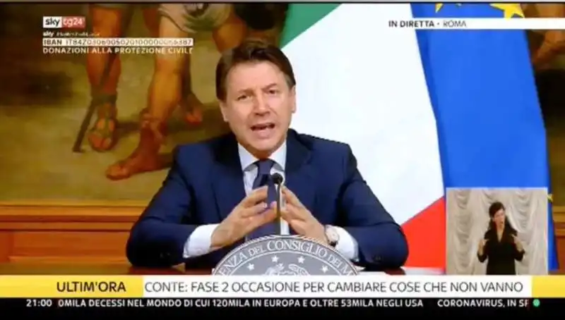 giuseppe conte conferenza stampa fase due