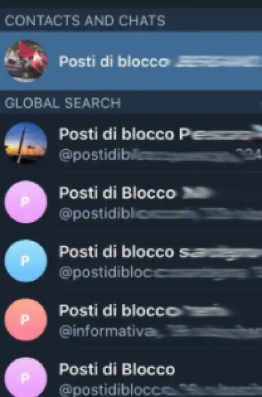 gruppi telegram   posti di blocco 1