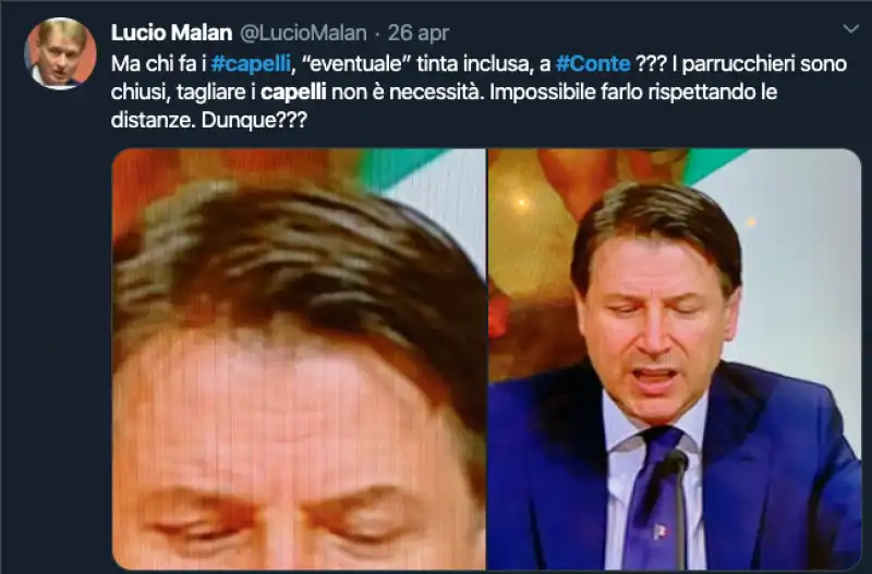 IL MISTERO DEI CAPELLI DI GIUSEPPE CONTE