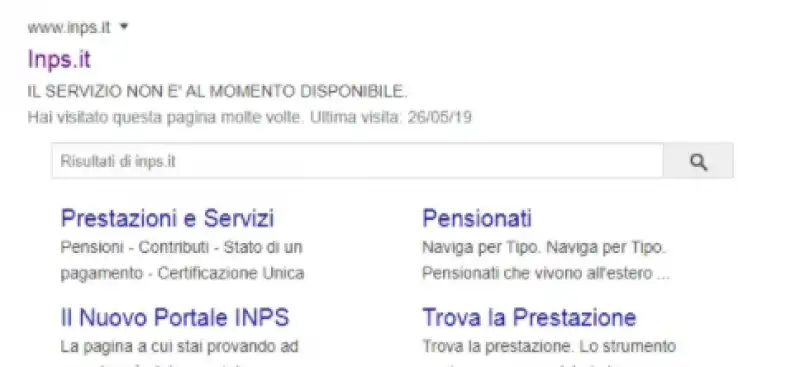 il sito dell'inps in tilt 4