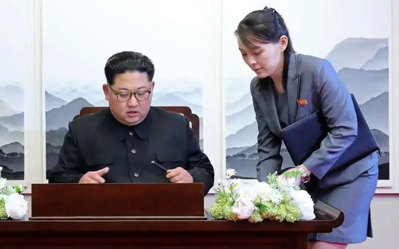 kim jong un con la sorella kim yo jong