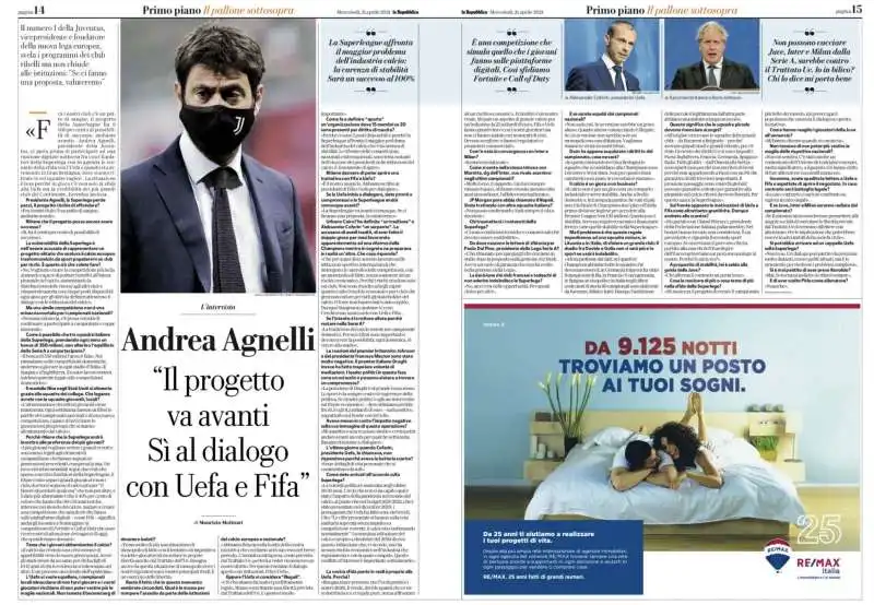 andrea agnelli su repubblica