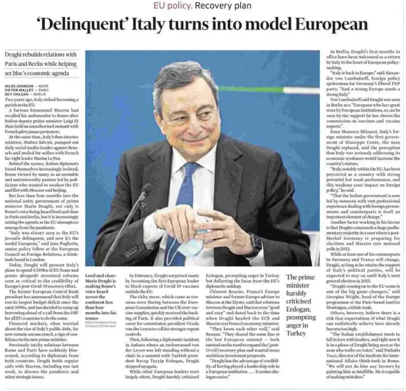 ARTICOLO DEL FINANCIAL TIMES SU MARIO DRAGHI