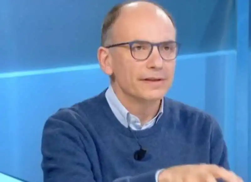 enrico letta a in mezzora in piu