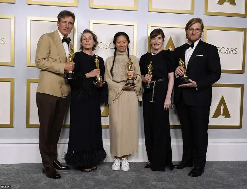 frances mcdormand, chloe zhao mollye asher dan janvey   oscar 2021