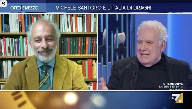 gad lerner michele santoro a otto e mezzo 