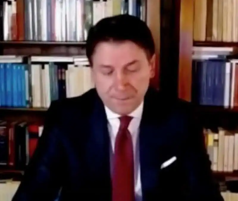 giuseppe conte   intervento su zoom assemblea m5s 3