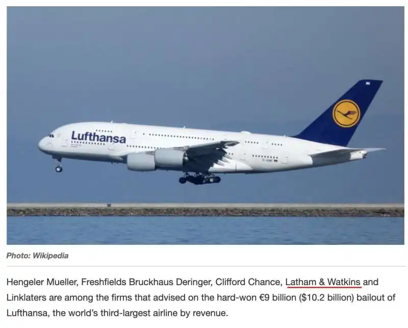 latham e watkins lufthansa   articolo law.com