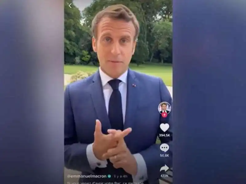 macron su tiktok