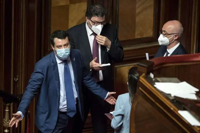 MATTEO SALVINI GIANCARLO GIORGETTI FEDERICO DINCA