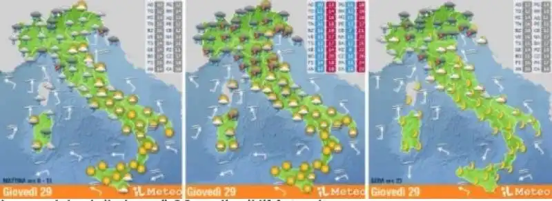 meteo 29 aprile 2021