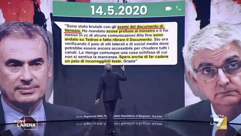 non e' l'arena    le chat tra ranieri guerra e brusaferro