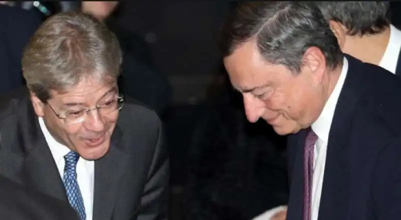 PAOLO GENTILONI E MARIO DRAGHI