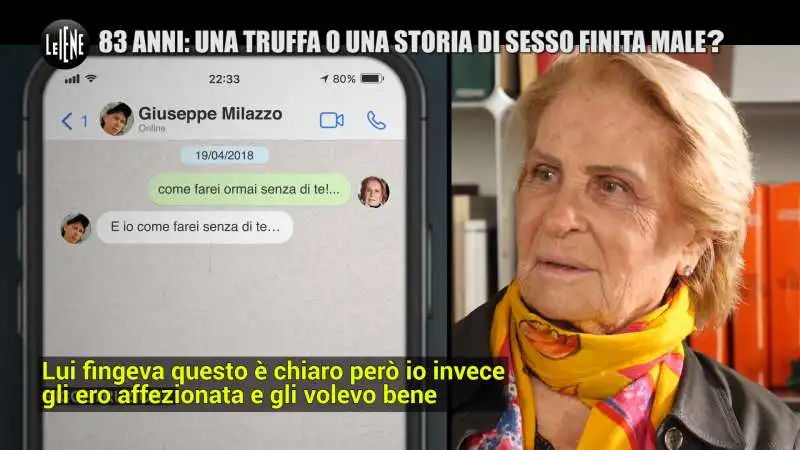 servizio delle iene sulla truffa a gianna orru, mamma di valeria marini  14